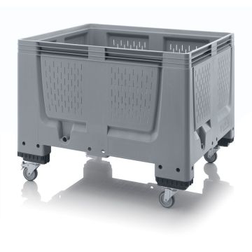 Verrijdbare palletbox 120x100x93cm, 4 wielen, inhoud 670 liter
