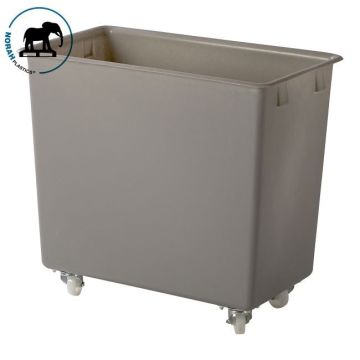 Grijze waswagens, 82x46x75cm, inhoud 227 liter, NORAH Plastics
