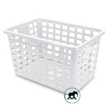 Transport wasmand 125 liter heavy duty,  Wit, PP, NORAH Plastics