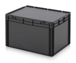 Set van 20 Stapelboxen met Deksel – 155x100x70 mm – Zwarte Opbergdozen voor Efficiënte