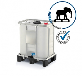 Mini IBC container, 80x60x100cm, inhoud 300 liter