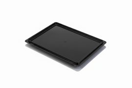 Zwarte deksel ECO-LINE, 40x30cm, NORAH-Plastics