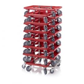 Transportroller stapelaar, verzamelen en verplaatsen van 15 dollies, NORAH Plastics