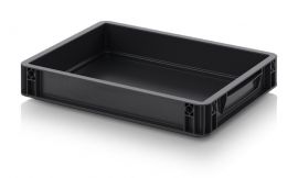 ESD stapelbak 40x30x7,5cm, inhoud 6,9 liter, NORAH Plastics