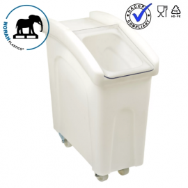 Ingrediëntenwagen met klapdeksel, 60x28x73cm, inhoud 65 liter, NORAH Plastics