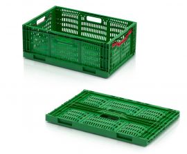 Klapkrat Distri-Box, 60x40x23cm, Groen, PP, NORAH Plastics