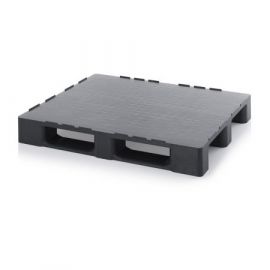 Verstevigde esd pallet met opstaande randen en 3 sleeplatten – afmeting: 120 x 100 x 15 cm