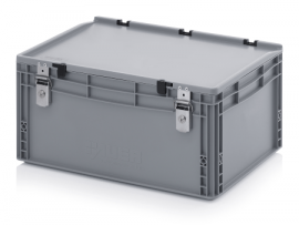 Stapelbak met slot 60x40x28,5cm, inhoud 56 liter