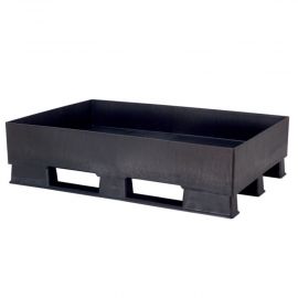 Pallet opvangbakken - Kunststof pallet met lekbak