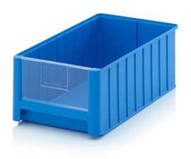 Magazijnbak 50x31x20cm, inhoud 25 liter met insteek zichtvenster