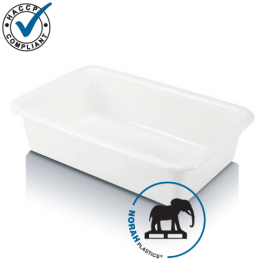 Mengbak, 71x49x18,5cm, Wit, inhoud 40 liter, NORAH Plastics