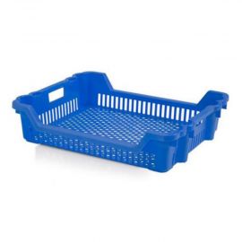 Nestbare stapelkrat 62x50x15cm, inhoud 25 liter, Blauw, NORAH Plastics