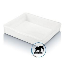 Voeding Stapelbak 52 x 45,5 x 11 cm, inhoud 18 liter, glad hygiënisch design, NORAH Plastics