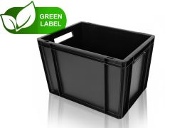 Eco-Line, Stapelbak 40x30x32,5cm, zwart, inhoud 30 liter, NORAH Plastics