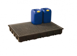 Opvangbak voor opvang van lekkende vetten en oliën, chemische substanties of andere milieuschadelijke vloeistoffen