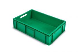 Groene Stapelbox, 60x40x17cm, Gesloten, inhoud 33 liter, PP, NORAH Plastics