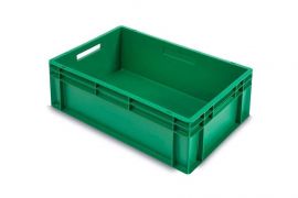 Stapelkist, 60x40x22cm, inhoud 45 liter, Groen, PP, NORAH Plastics