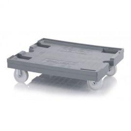 Transport onderstel, 4 zwenkgaffels, nylon wielen