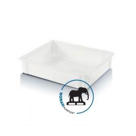 Stapelbak 58x47,5x12cm, inhoud 26 liter, glad design