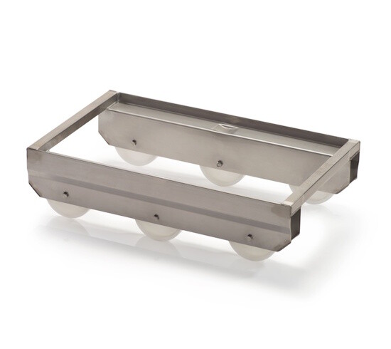 RVS dollie voor Euro-formaat stapelbakken 60x40cm
